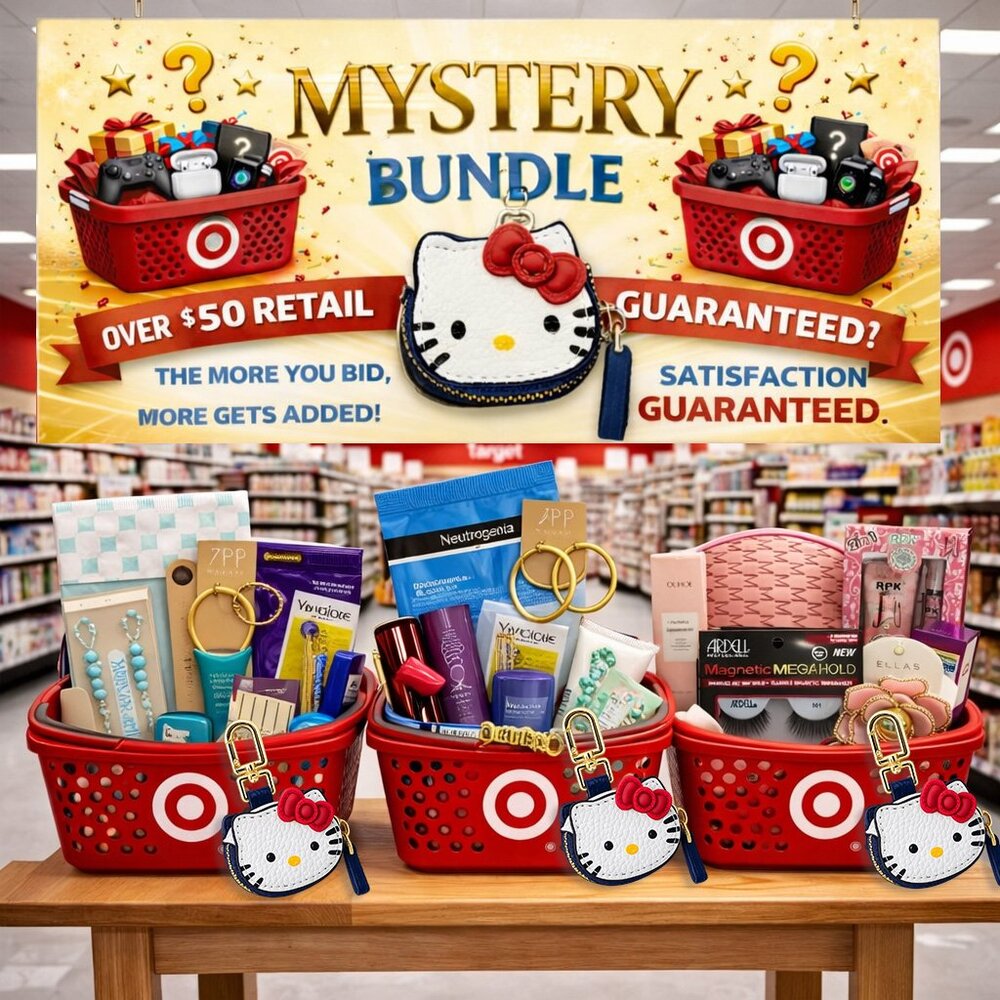 Mystery Bundle with Target Mini Basket & Hello Kitty AirTag Holder Keychain - Picture 2 of 12